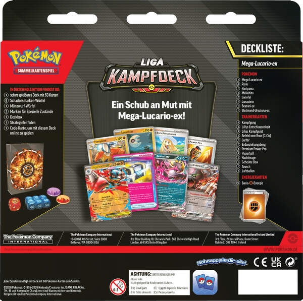 Pokemon TRADING CARDS Liga-Kampfdeck Mega-Lucario-ex